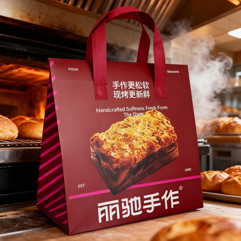 BOPP 적층 PP 부직포 절연 테이크아웃 토트백