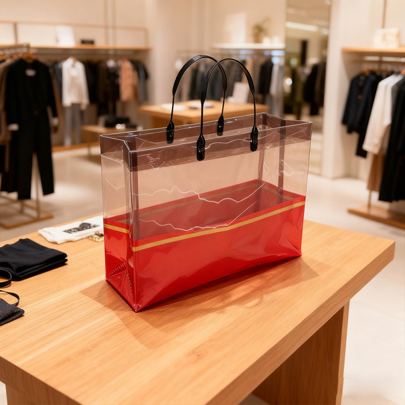 투명 골드 밴드 CPP 쇼핑 토트백